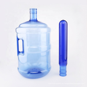 Preforma de plástico para mascotas para botellas de agua de 20 litros, preformas de botella de agua de 5 galones